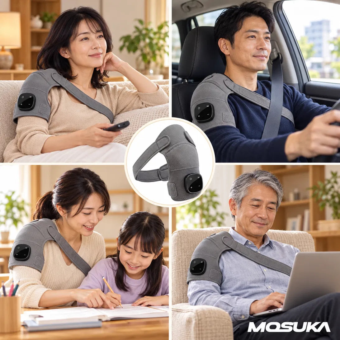 もみらく 肩温もみほぐしマッサージャー｜自宅でプロの手技とぬくもりを